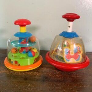 Vintage Fisher-Price Spinning Tops-Set of 2